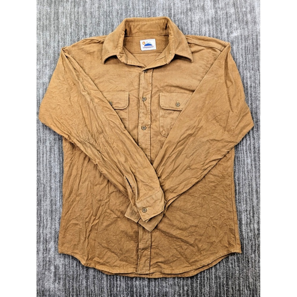 VTG Sunshine Mountain Products USA Chamois Flannel Hunting Button Up Shirt Large